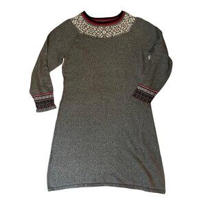 $98 Hanna Andersson M Sweater Dress Once Upon A Holiday Mama Fair Isle Christmas